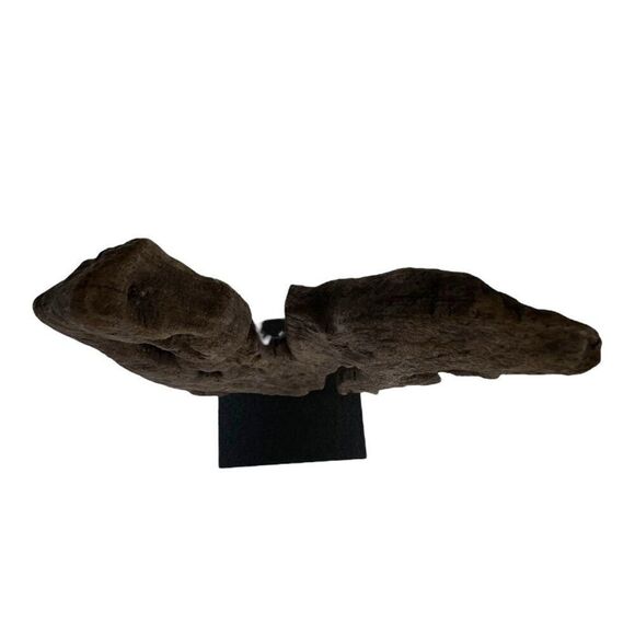 Unique Driftwood Sculpture With Colorful Glass Accents On Base Signed MCM Retro - Picture 8 of 11